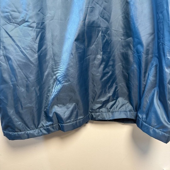 Totes Three Season Full-Zip Rain Coat Jacket Size L Blue Navy Hooded LONG Zip Up - Picture 8 of 14